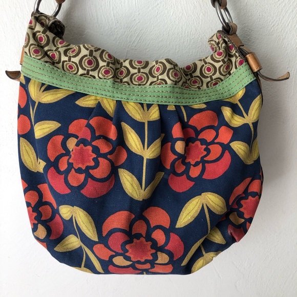 Fossil Floral Canvas Hobo Shoulder Bag - Picture 7 of 12